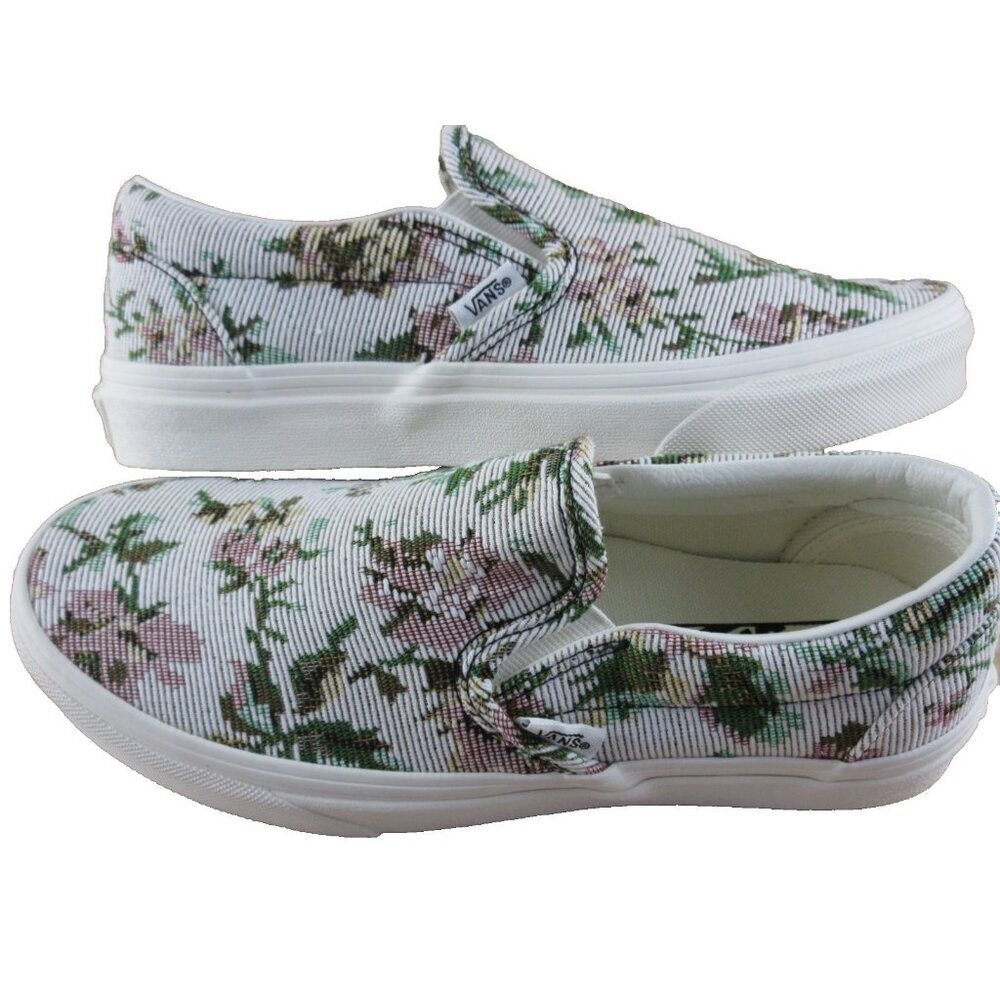 Vans Women's Classic Slip On Tapestry Floral Marshmallow Woven Shoes Sizes NIB - Picture 8 of 8
